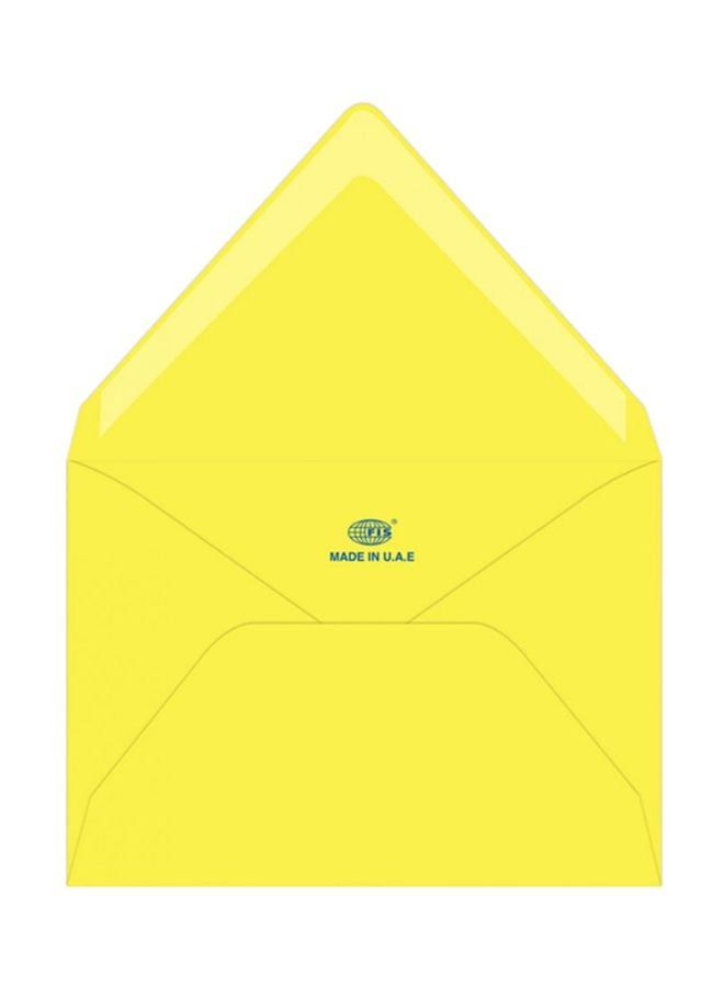 إف اي أس  مجموعة أظرف ملصقة من 50 قطعة أصفر - Image 1