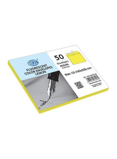 FIS 50-Piece Peel And Seal Envelope Set Lemon  - Image 2