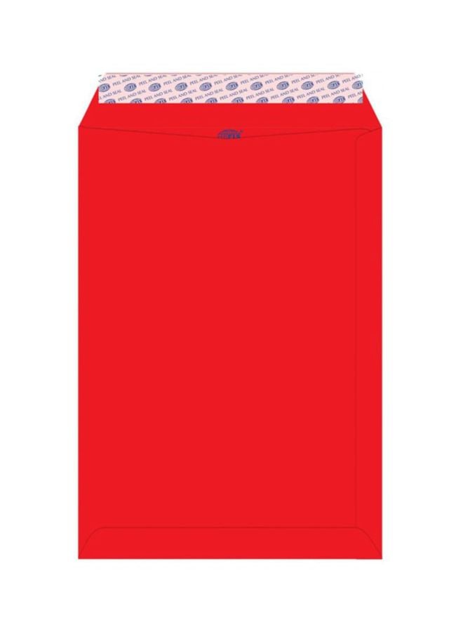 FIS - 50-Piece Peel And Seal Envelope Set Red - Image 1