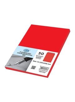 FIS 50-Piece Peel And Seal Envelope Set Red  - Image 2