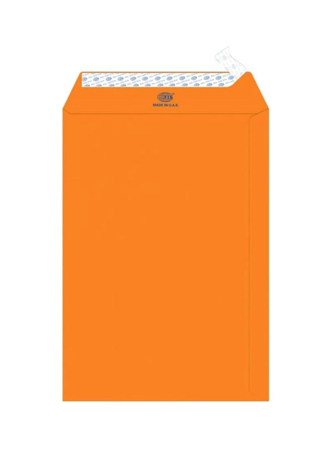 FIS 50-Piece Peel And Seal Envelope Set Orange - Image 1