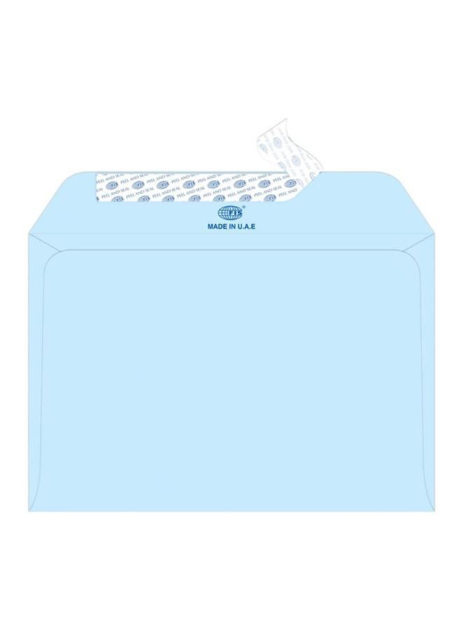 FIS Pack Of 25 Laid Paper Peel And Seal Envelope Pastel Blue - Image 1