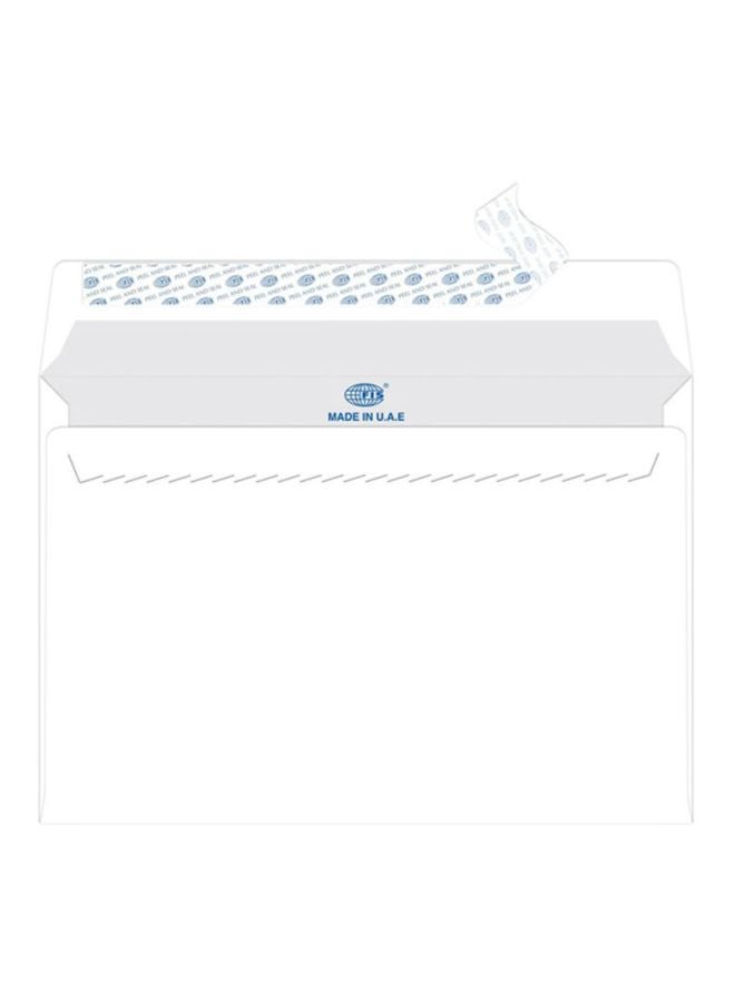 إف اي أس  مجموعة من 50 مغلف للنزع واللصق بطباعة داخلية رمادي - Image 2