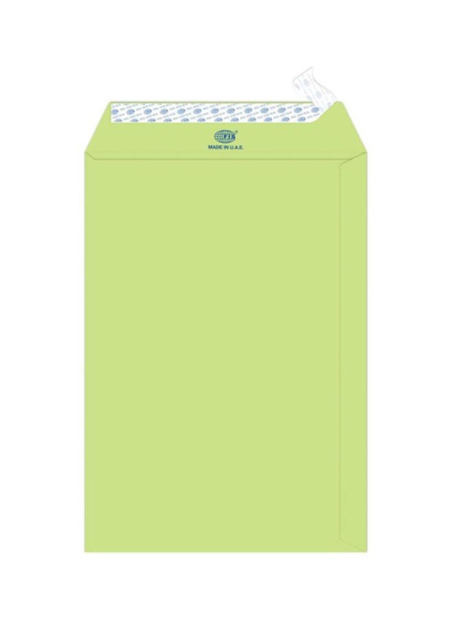 إف اي أس  مجموعة أظرف إكسكيوتف ذاتية اللصق من الورق المضلع من 25 قطعة أخضر - Image 1