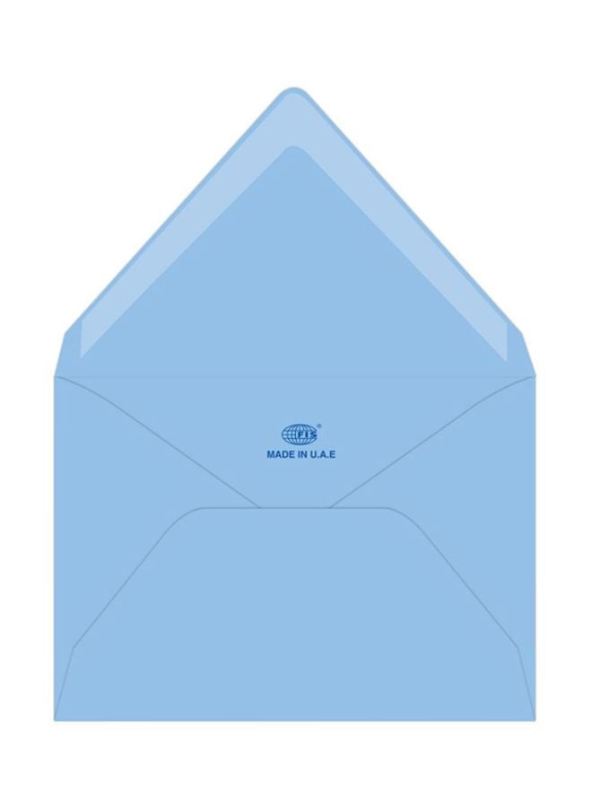 FIS 25-Piece Laid Paper Glued Envelope Set Blue - Image 1