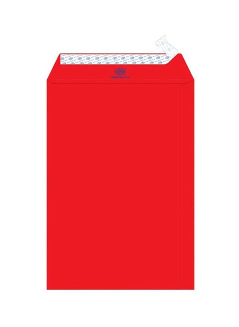50-Piece Peel And Seal Envelope Set Red