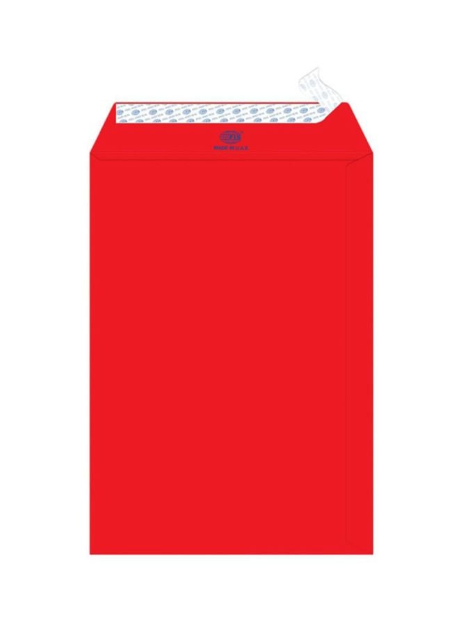 FIS - 50-Piece Peel And Seal Envelope Set Red - Image 1