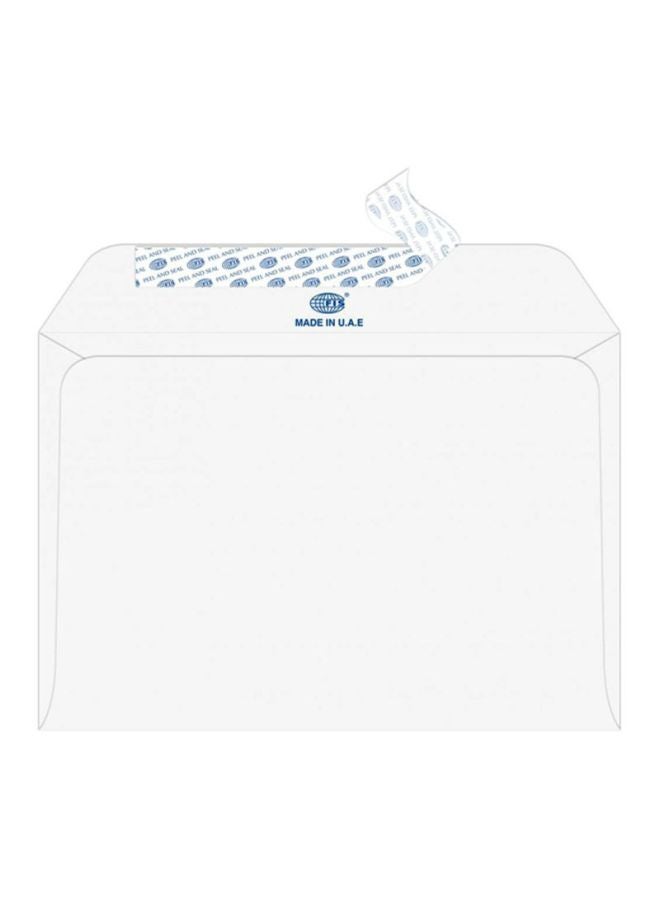 FIS 25-Piece Executive Laid Paper Peel And Seal Envelope Set White - Image 1