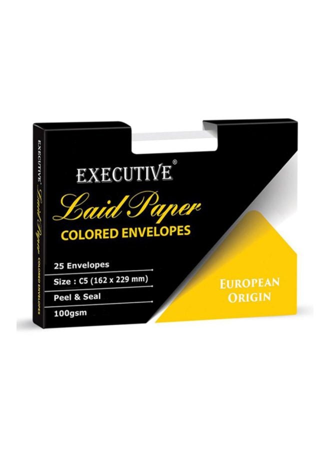 FIS 25-Piece Executive Laid Paper Peel And Seal Envelope Set White - Image 2