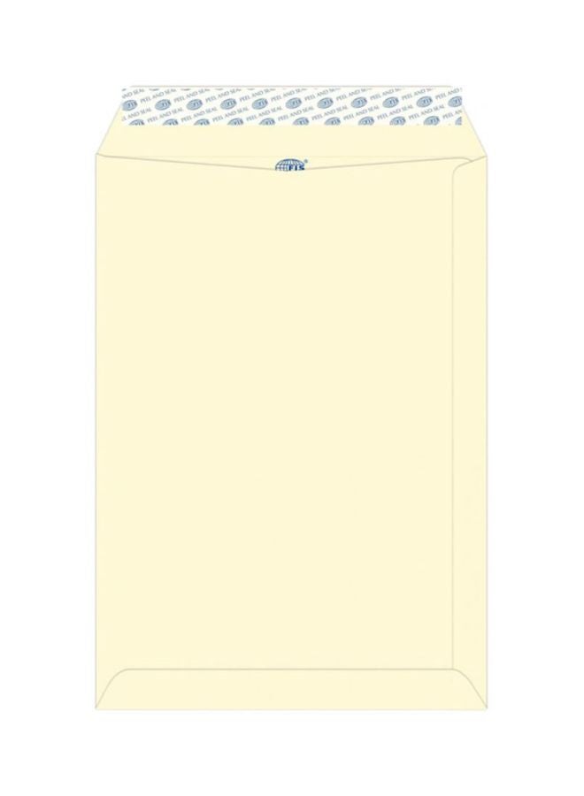 FIS 50-Piece Laid Paper Envelopes Peel & Seal, Camille Off White Color, C4 (324 X 229 Mm), 100 Gsm - Fsee1027Pbow50 Camille Off White - Image 1