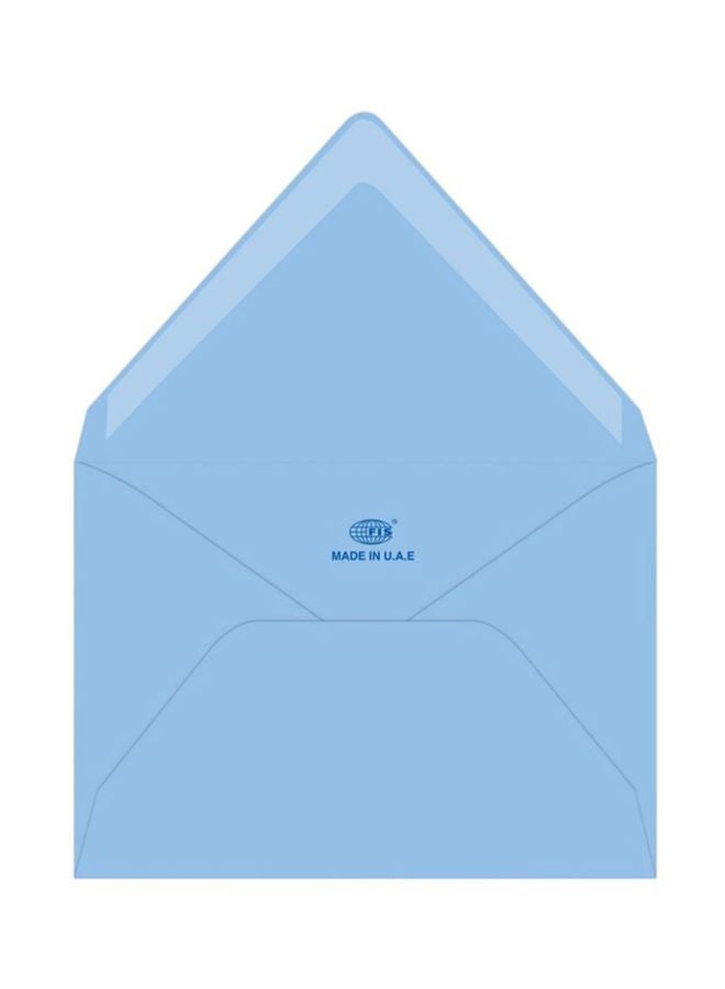 إف اي أس  مجموعة مظروفات إكزيكيتيف ملصقة من الورق المخطط من 25 قطعة أزرق - Image 1