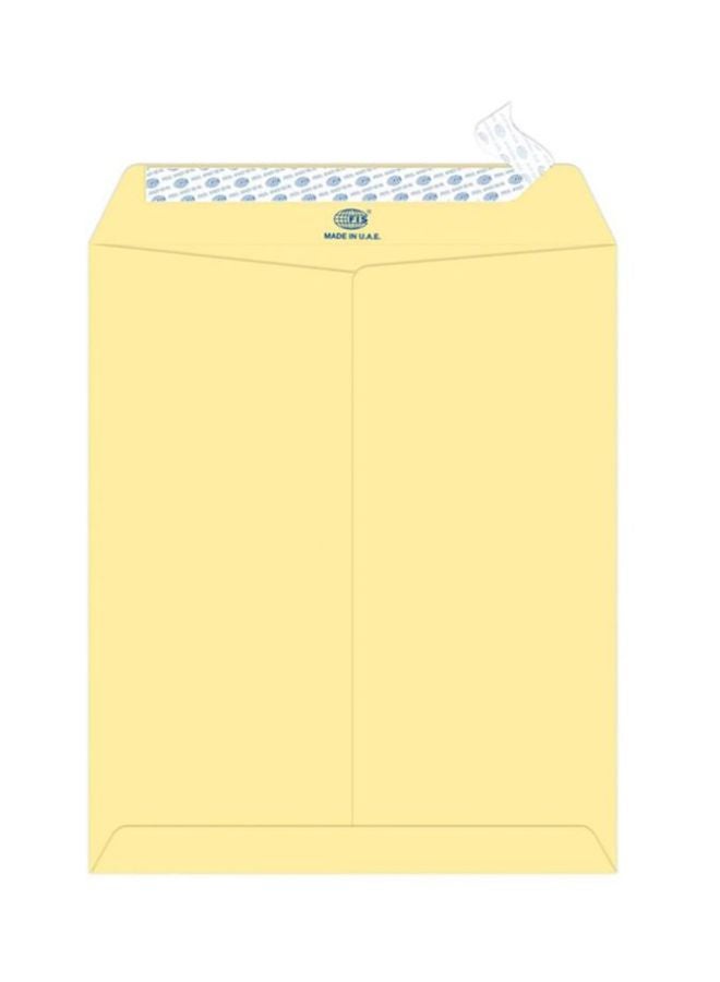 FIS Pack Of 50 Executive Laid Paper Peel And Seal Envelope Cream - Image 1