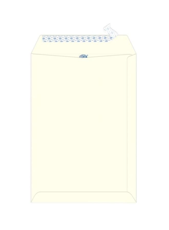 إف اي أس  طقم مظاريف من 25 قطعة بشريط لاصق قابل للإزالة عاجي - Image 1