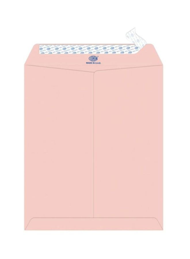 إف اي أس  مجموعة أظرف لاصقة مصنوعة من الورق المدموغ مكونة من 50 قطعة وردي - Image 1