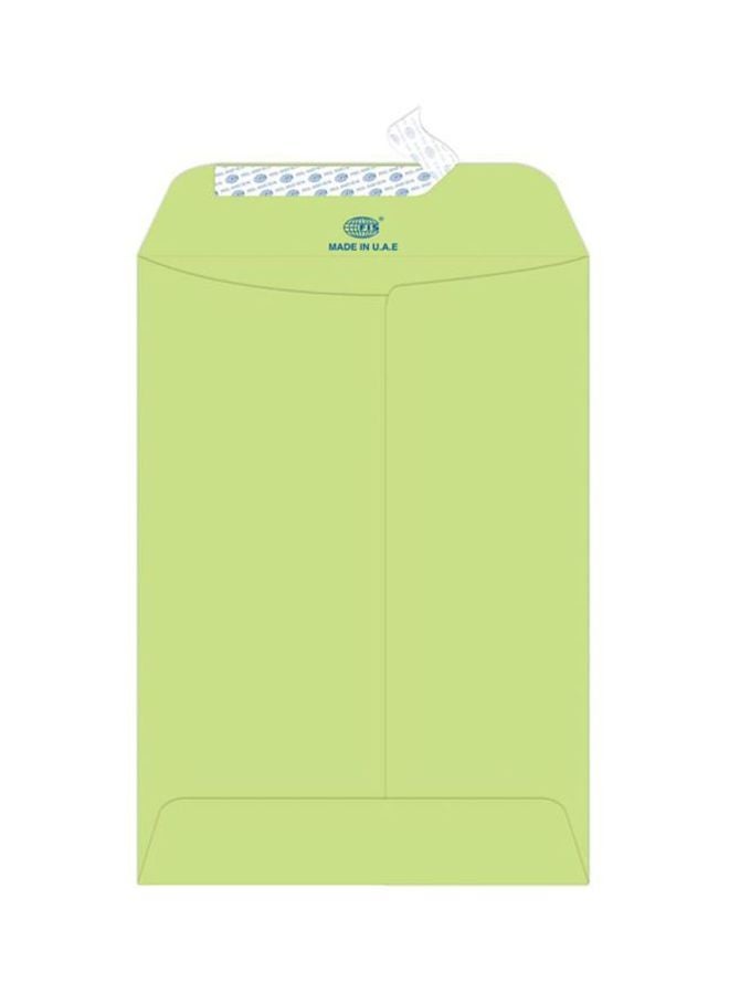 FIS 25-Piece Executive Laid Paper Peel And Seal Envelope Set Green - Image 1