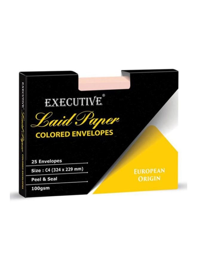 FIS 25-Piece Executive Laid Paper Peel And Seal Envelope Set Pink - Image 2