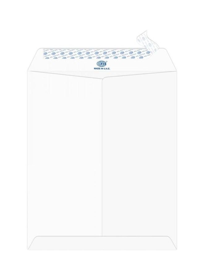 إف اي أس  مجموعة أظرف إكسكيوتف ذاتية اللصق من الورق المضلع من 25 قطعة أبيض - Image 1