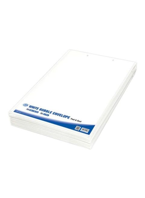 12-Piece Peel And Seal Bubble Envelope Set White