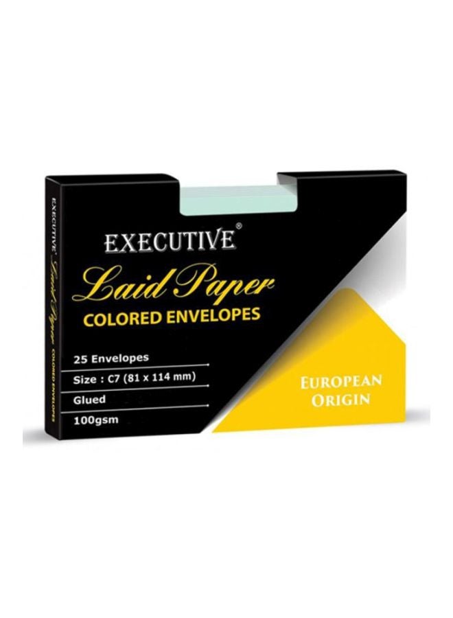 FIS 25-Piece Executive Laid Paper Glued Envelope Set Green - Image 2