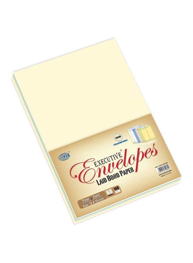 FIS 60-Piece Laid Paper Envelopes Multicolour - Image 2