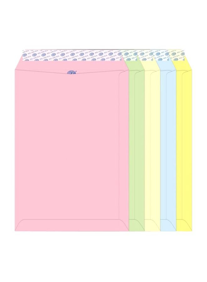 FIS 50-Piece Colour Envelopes Pink/Green/Yellow - Image 1