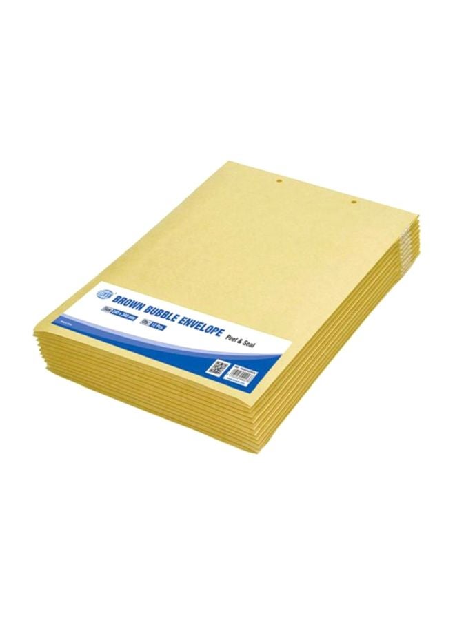 FIS 12-Piece Peel And Seal Bubble Envelope Set Yellow - Image 1