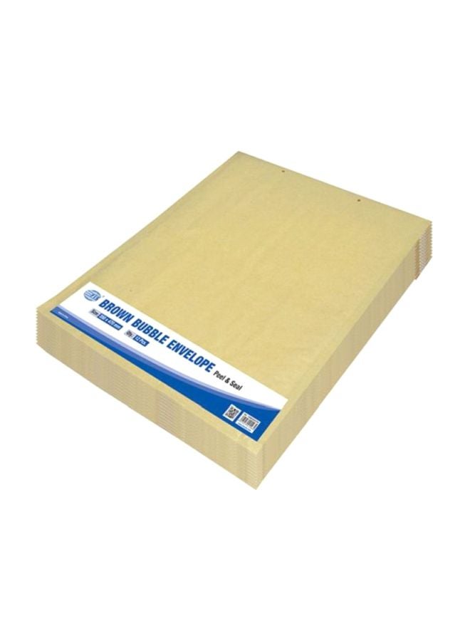 FIS 12-Piece Peel And Seal Bubble Envelope Set Yellow - Image 1