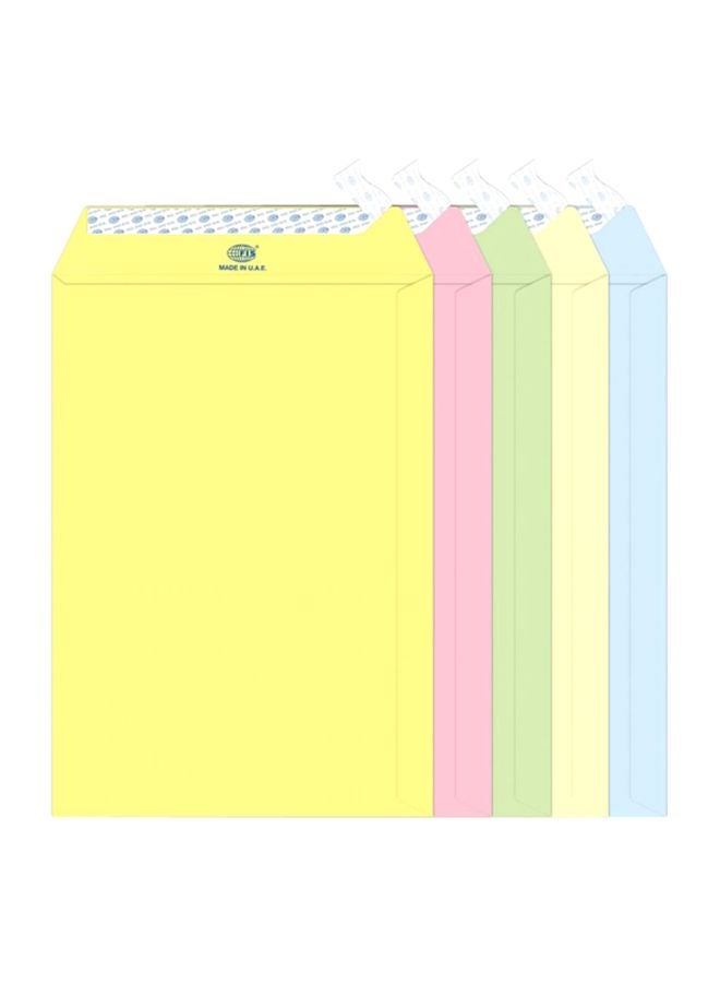 إف اي أس  مغلفات ملونة مكونة من 50 قطعة أصفر/وردي/أزرق - Image 1