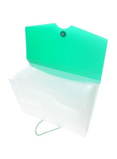 FIS 13-Pocket Expanding Files Green/Clear  - Image 2
