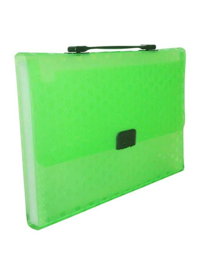 FIS 13-Pocket Plastic Expanding Files Green/Black - Image 1