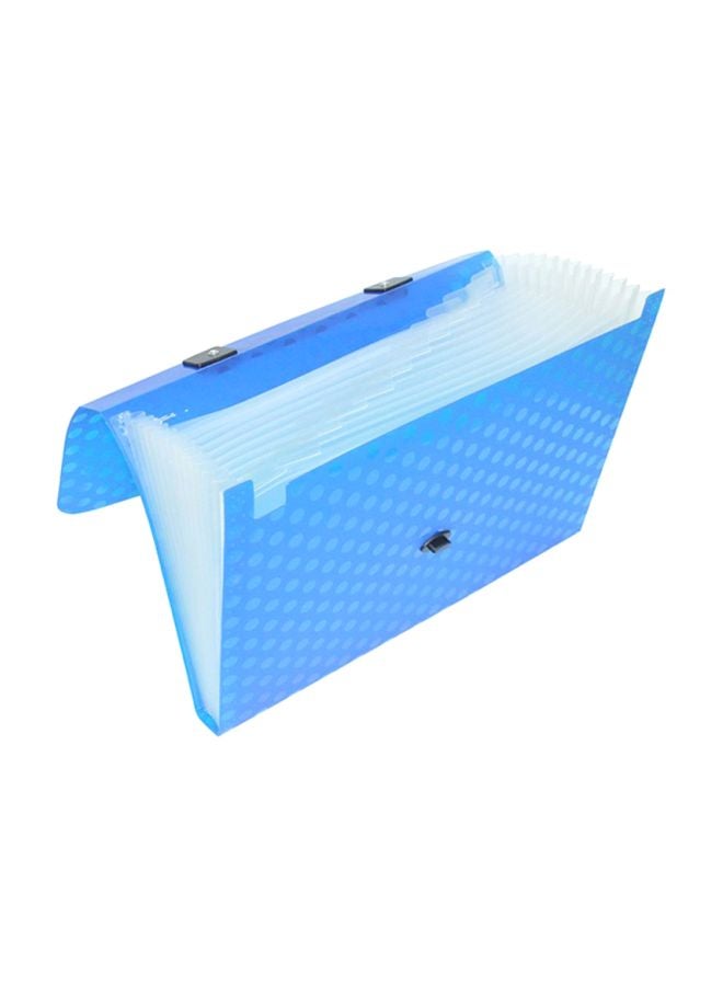إف اي أس  حافظة ملفات بلاستيكية قابلة للتوسيع مكوّنة من 13 جيباً أسود/أزرق - Image 2