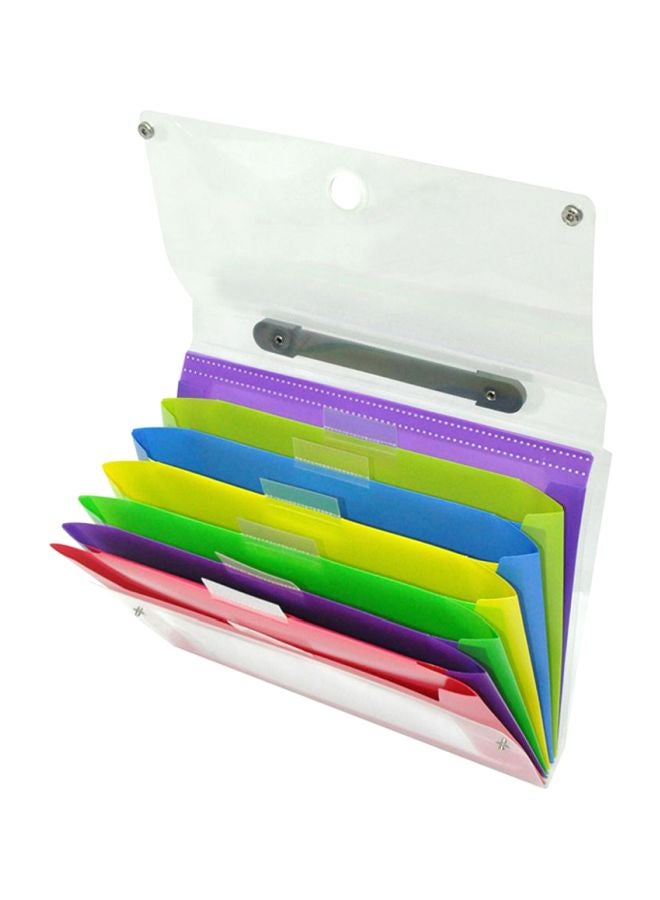 FIS 7 Pocket Sliding File Yellow/Blue/Green - Image 2