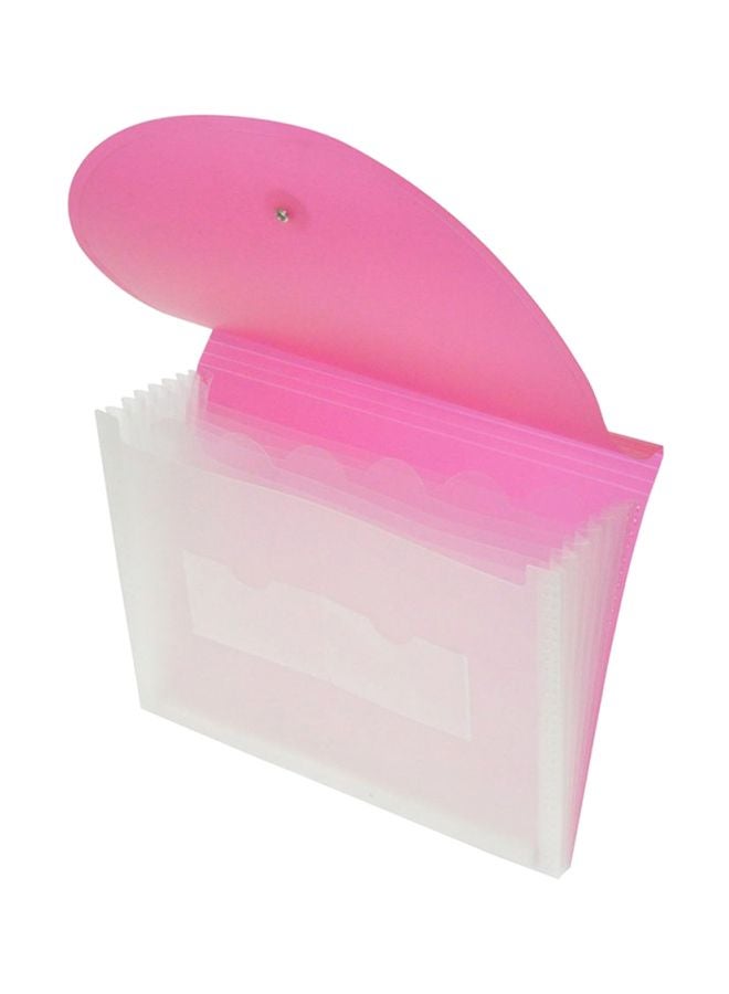 FIS A4 Expanding Files With Index Divider Pink/White - Image 2