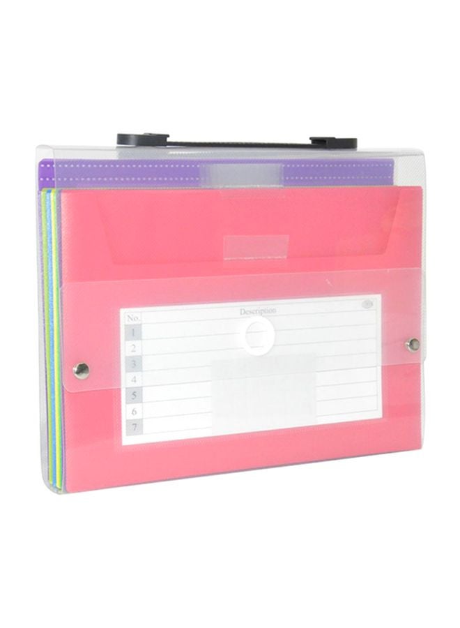 FIS 7 Pocket Sliding File Yellow/Blue/Green - Image 1