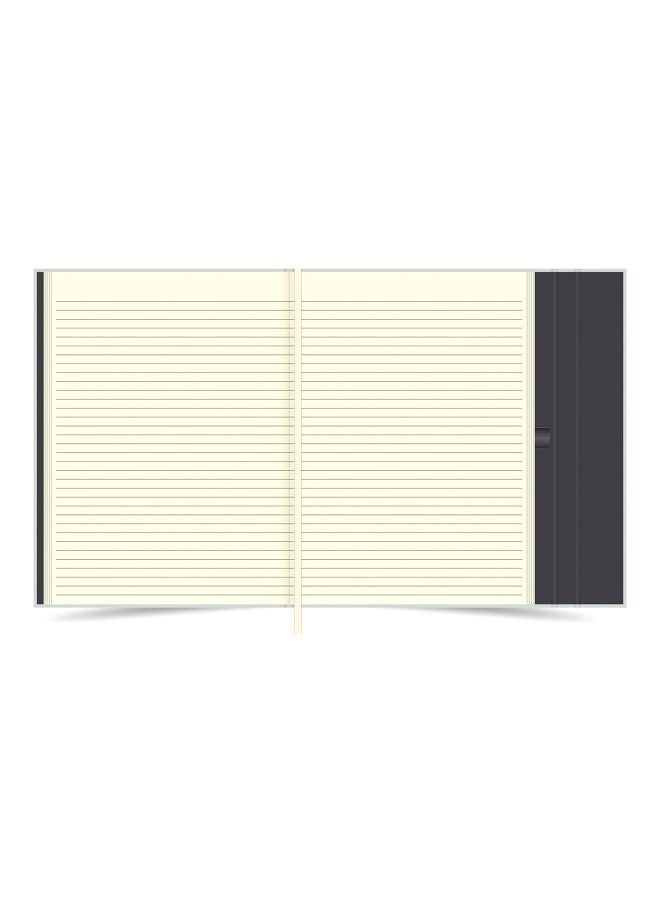 FIS A5 Italian Magnetic Folder With Writing Pad Light Grey/Beige - Image 2
