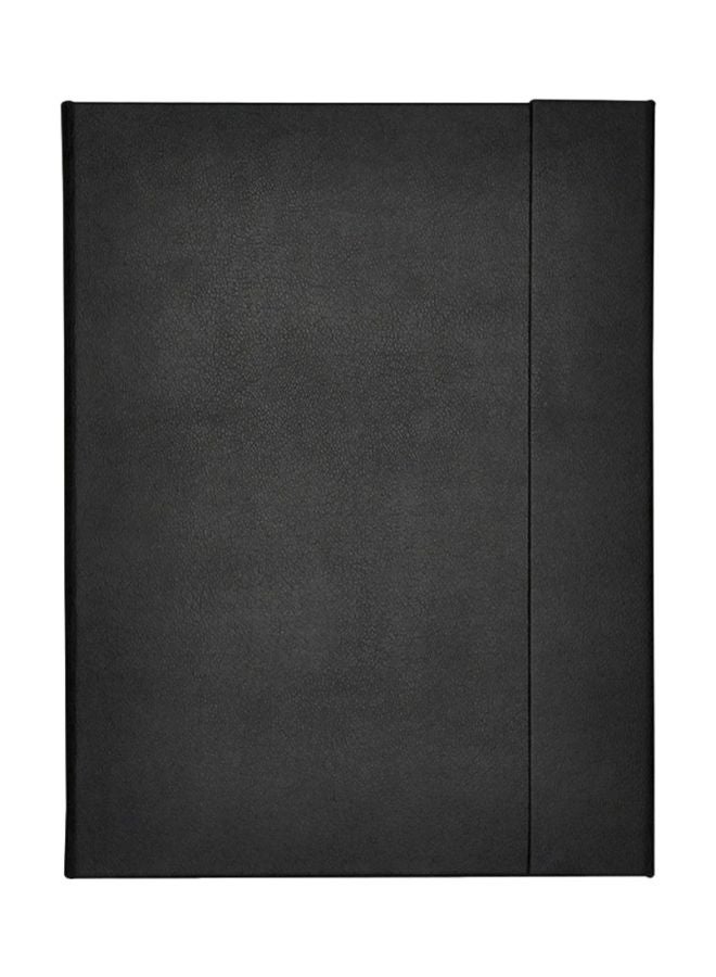 FIS A4 Italian Magnetic Folder With Writing Pad Black/Beige - Image 1