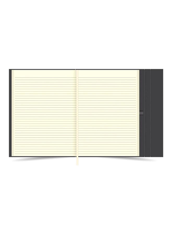 FIS A4 Italian Magnetic Folder With Writing Pad Black/Beige - Image 2