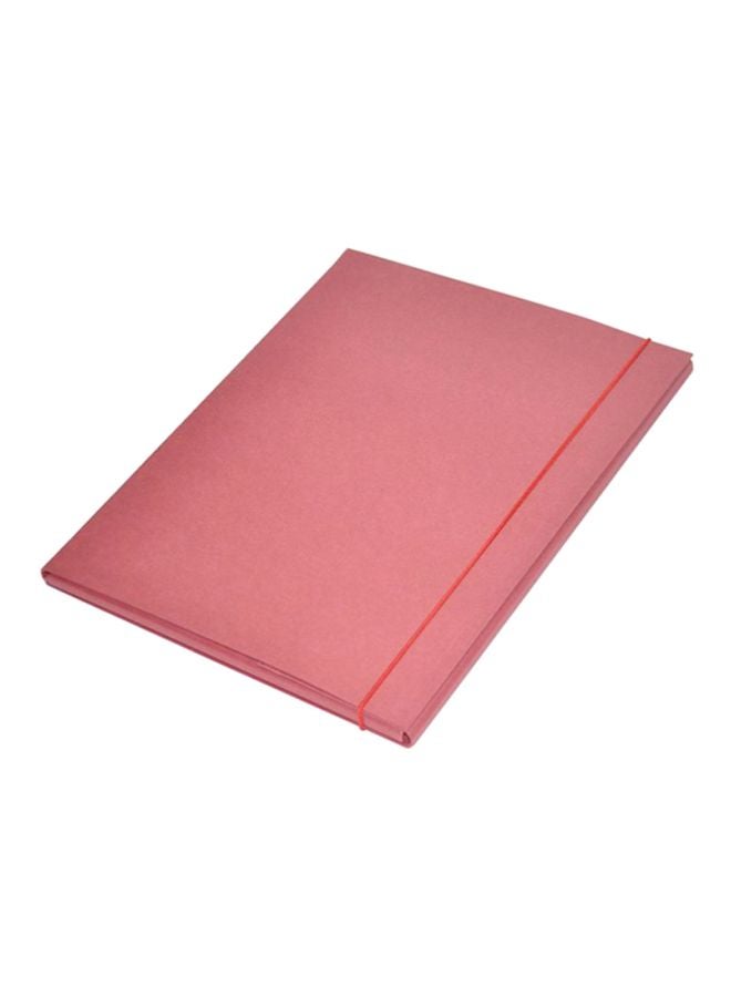 إف اي أس  حامل للمستندات والأقلام مزود بشريط مطاطي كستنائي - Image 1