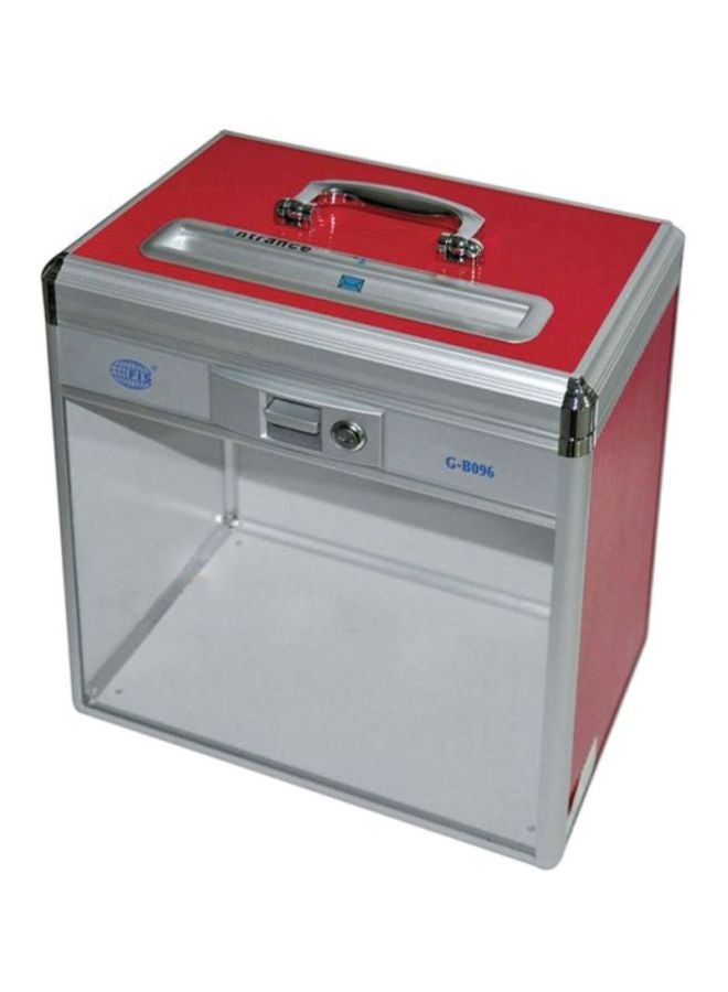 FIS Aluminium Ballot Box Red/Silver/Clear