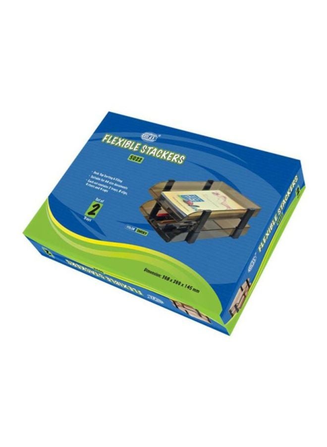 إف اي أس  رفان من البلاستيك للاحتفاظ بملف الأوراق رمادي سموكي/ بني - Image 2