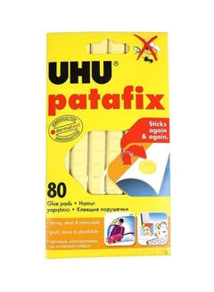UHU 80-Piece Patafix Glue Pad Set Yellow 