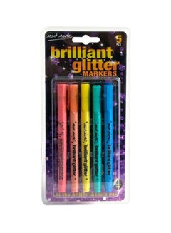 Montmarte 5-Piece Brilliant Glitter Marker Pink/Blue/Yellow  - Image 1