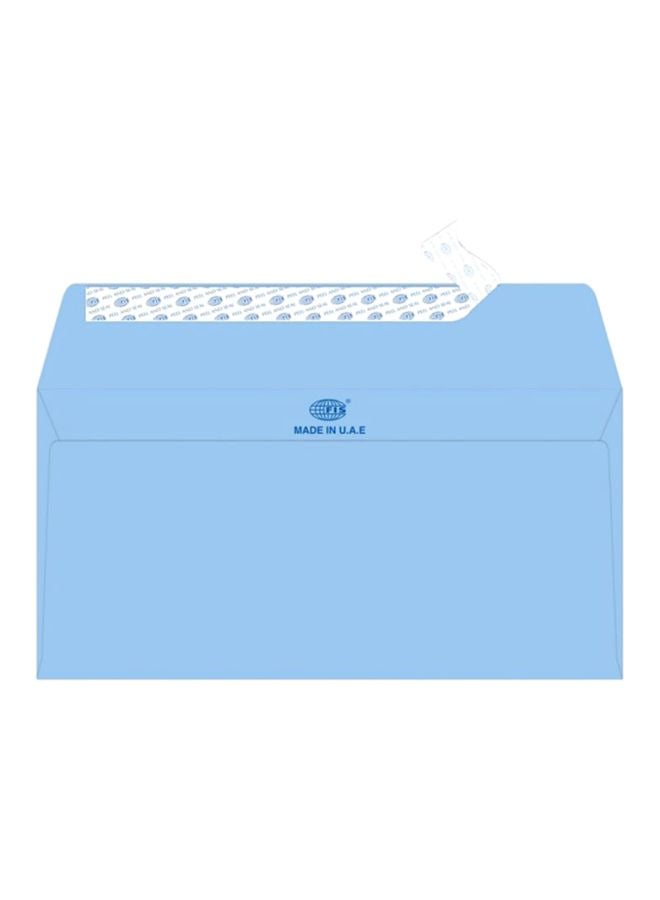 FIS 25-Piece Laid Paper Peel And Seal Envelope Set Blue - Image 1
