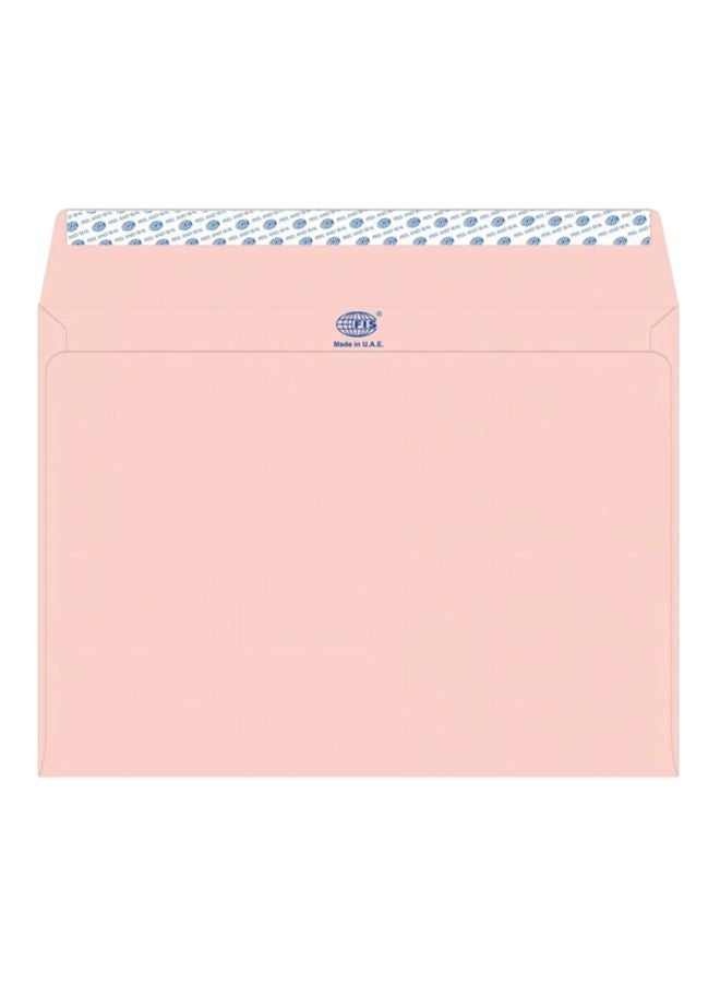 إف اي أس  مجموعة أظرف إكسكيوتف ذاتية اللصق من الورق المضلع من 25 قطعة وردي - Image 1