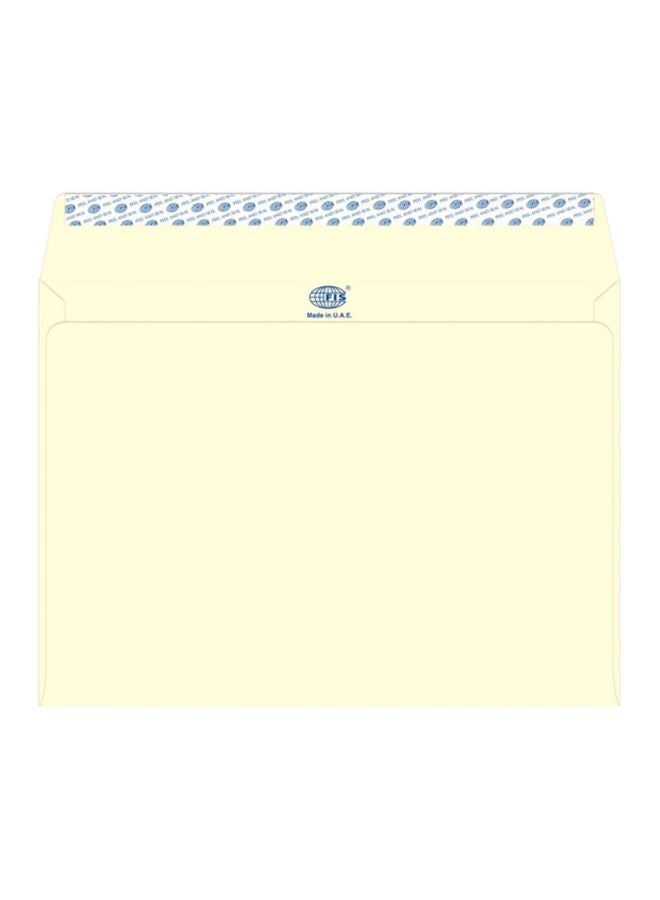 FIS 25-Piece Executive Laid Paper Peel And Seal Envelope Set Yellow - Image 1