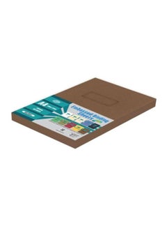 FIS 50-Piece A4 Embossed Binding Sheet With Window Brown 