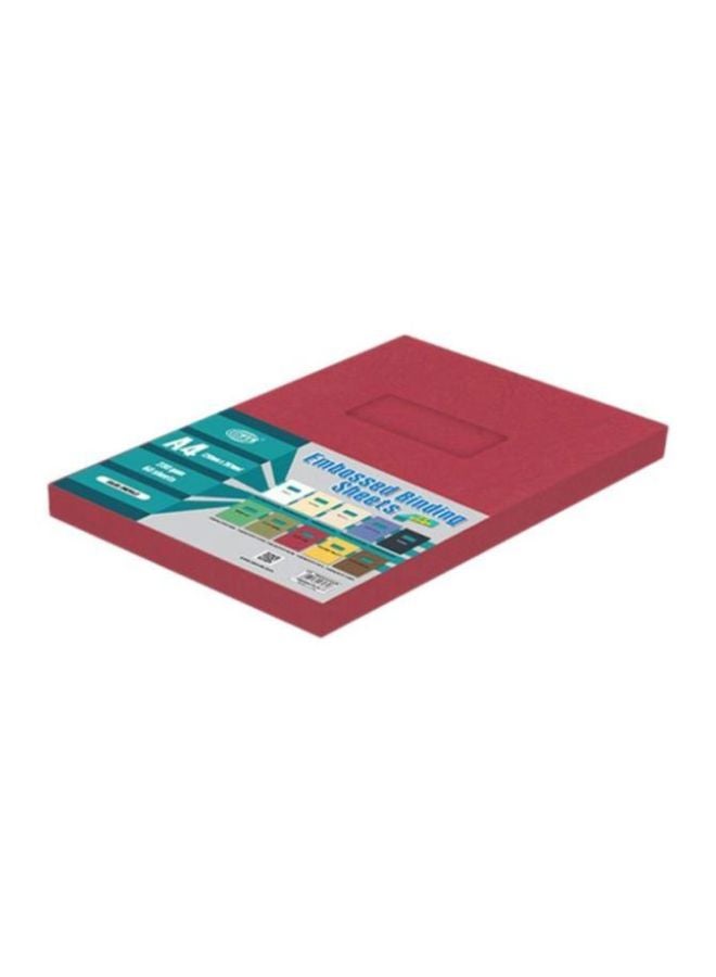 FIS 50-Piece Embossed Binding Sheet Set Red 