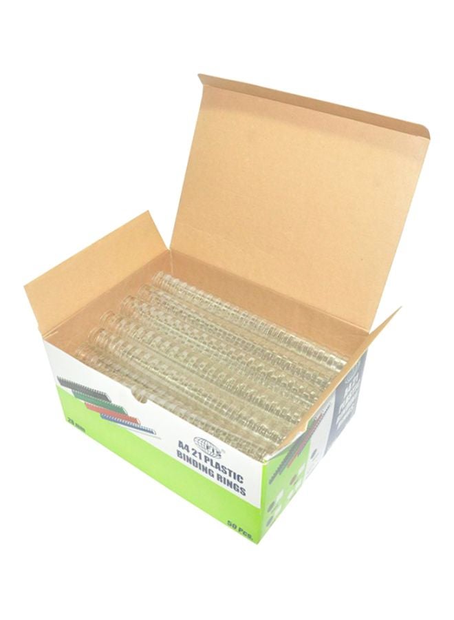 FIS 50-Piece Plastic Binding Ring Clear  - Image 1