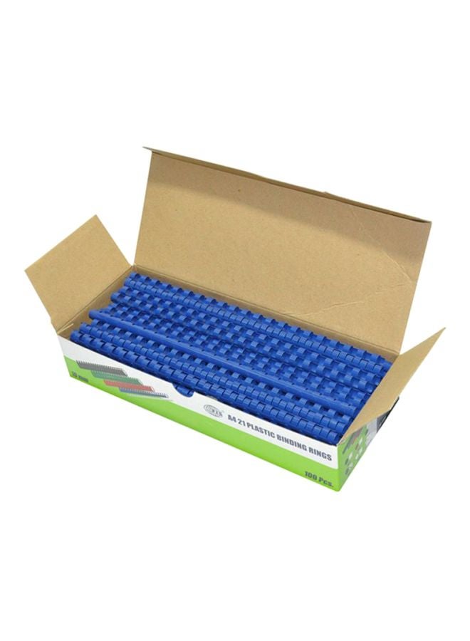 100-Piece A4 Plastic Binding Rings Blue - v1615827171/N18609638A_1