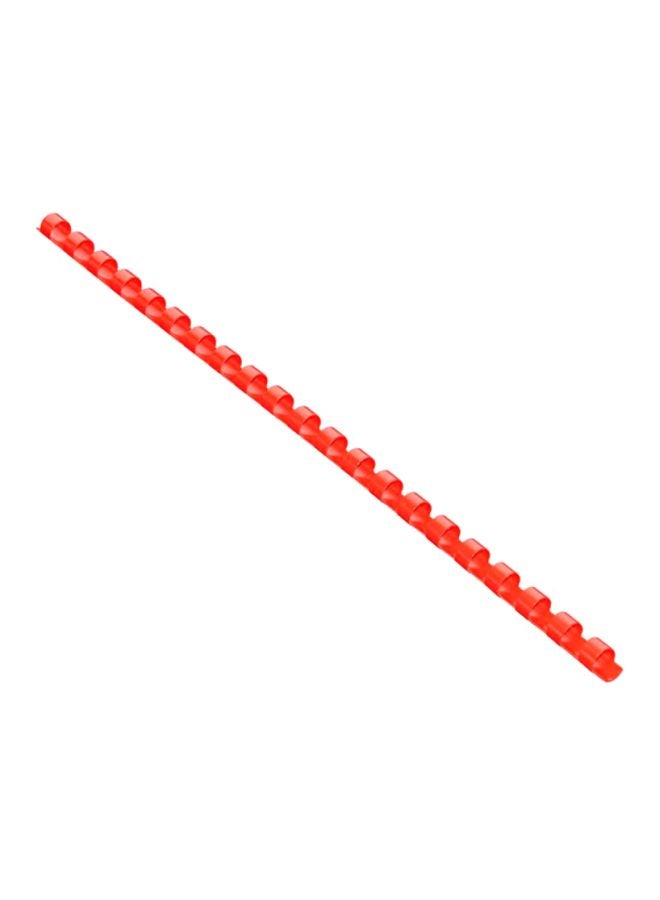 FIS 100-Piece A4 Plastic Binding Rings Red  - Image 2